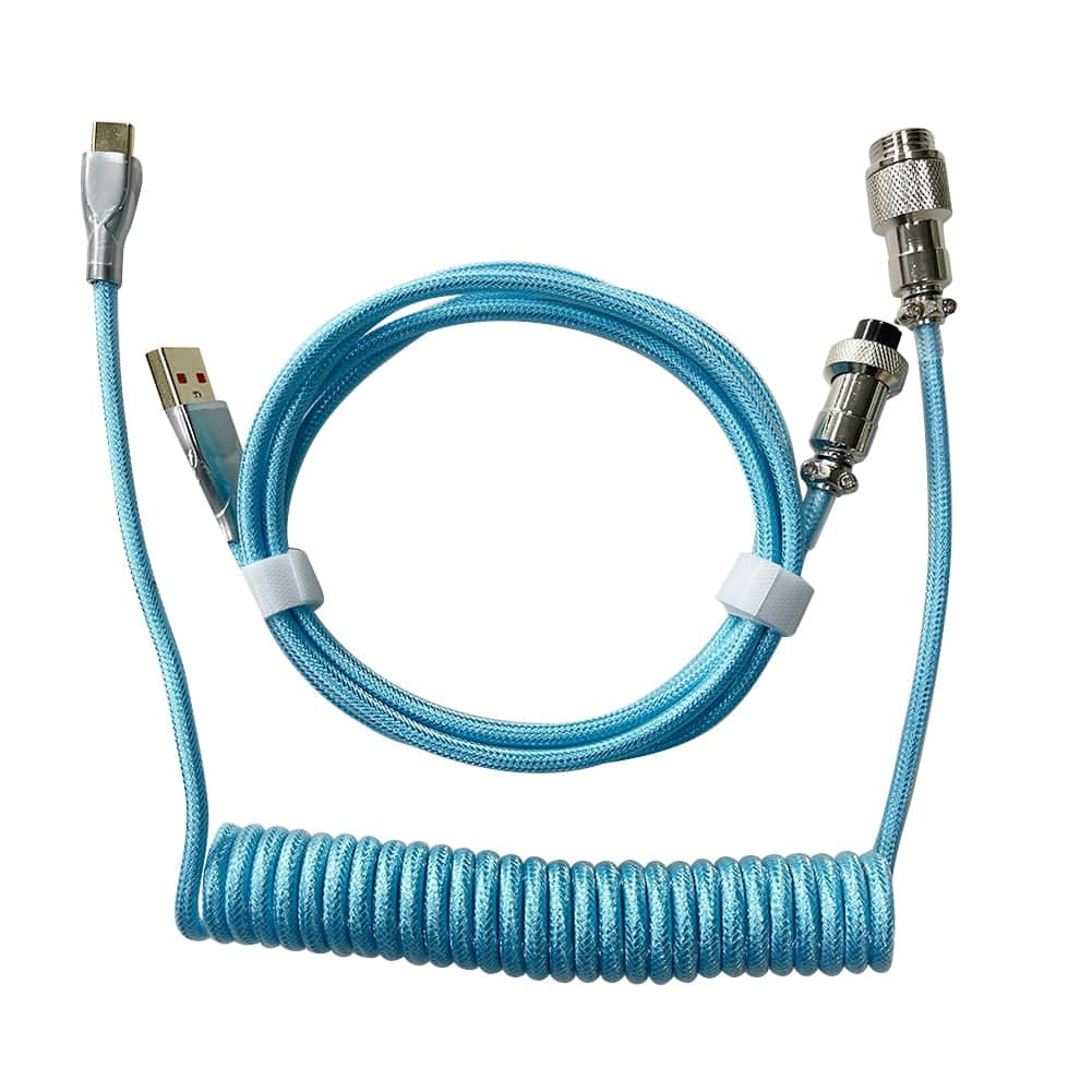 Câble tressé Cyan USB-C