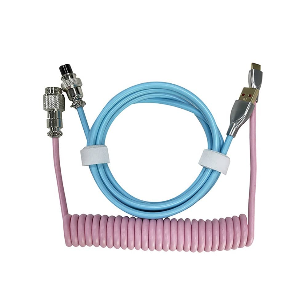 Câble tressé Rose & Bleu USB-C