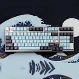 kit keycaps mizu sur un clavier avec tapis de souris mizu
