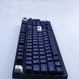 keycaps moon clavier mécanique custom bleu de profil