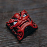 artisan keycaps chinese style dragon rouge