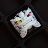 artisan keycaps chinese style dragon blanc