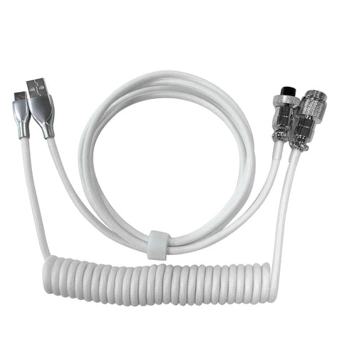 Câble USB spiralé bicolore personnalisé câble de clavier -  France