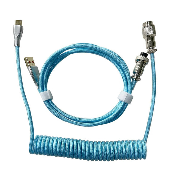 Câble tressé Cyan USB Type C