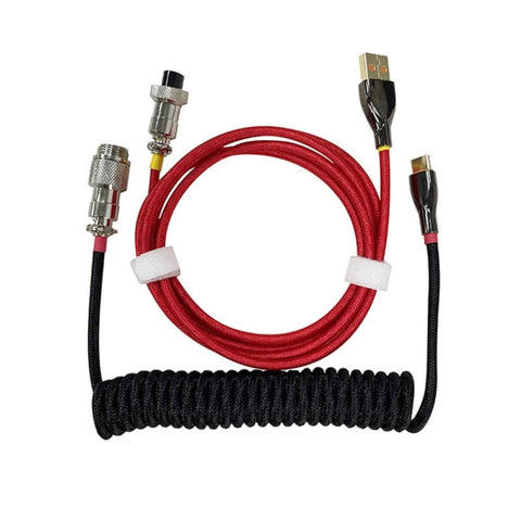 Black & Red USB-C braided cable