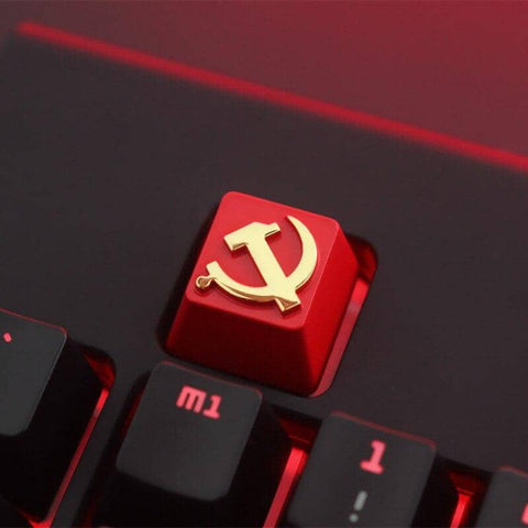 Keycaps custom union sovietique couleur rouge or